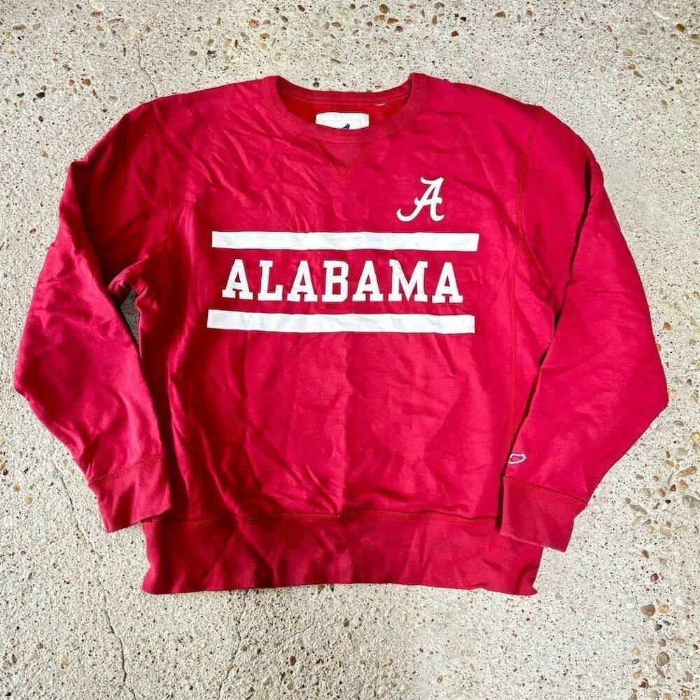 Alabama Crimson Tide Men's Red Pullover Sweatshirt L Embroidered Logo